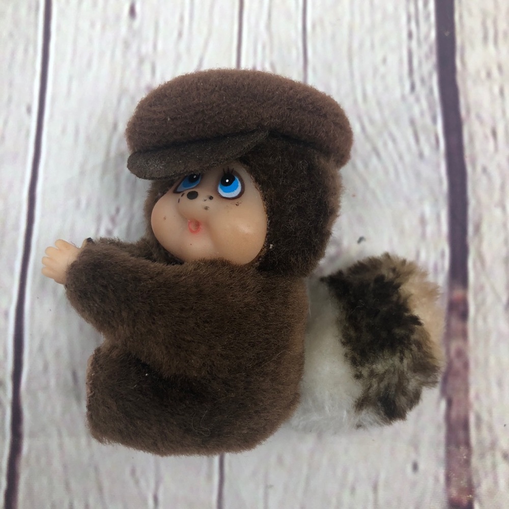 Vintage Monchichi monkey pencil clip on
